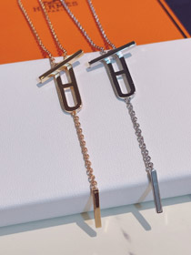 Hermes pig nose diamond-free necklace-4002  